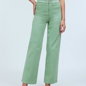 Madewell The Emmett Wide-Leg Crop Pant: Welt Pocket Edition